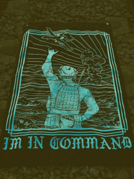 the trace apparel collection featuring a fst jtac guy standing in front of a firing plane