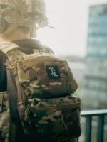 The Trace patch with bold T logo's made for on velcro surface