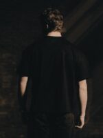Black T-shirt from The Trace Premium collection with clean, minimalist design