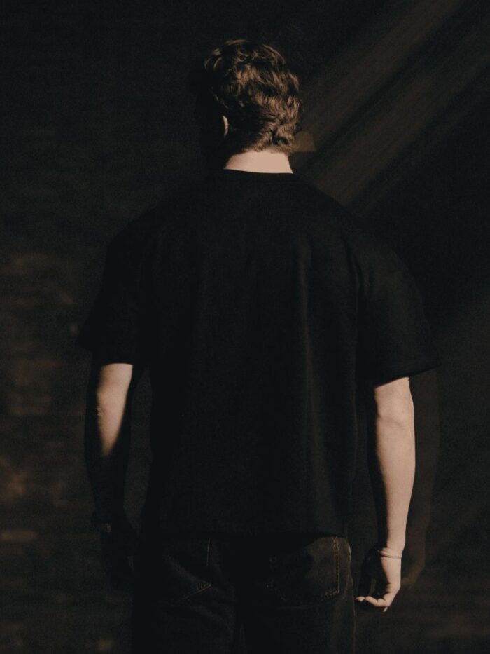Black T-shirt from The Trace Premium collection with clean, minimalist design