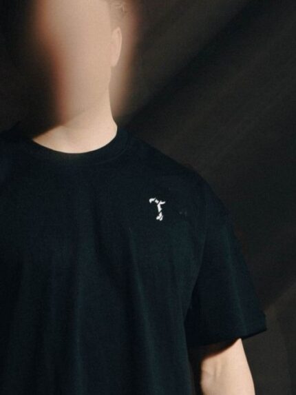 Black T-shirt from The Trace Premium collection with clean, minimalist design