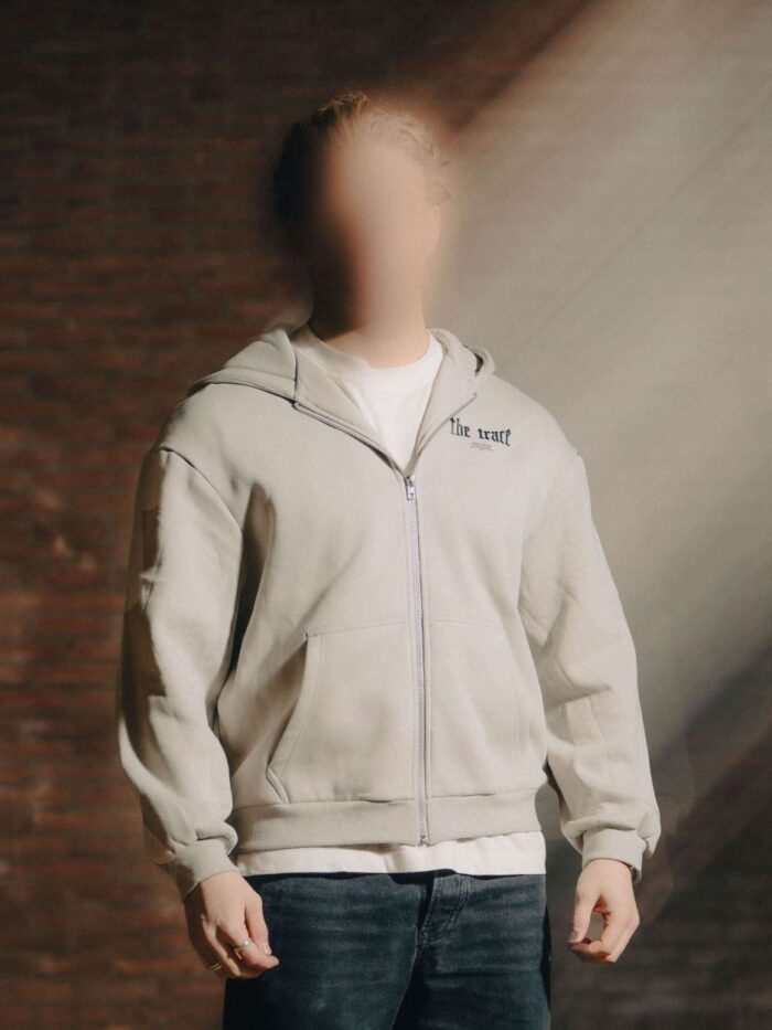 The Trace Premium hoodie featuring sleek and minimalist style with refined details