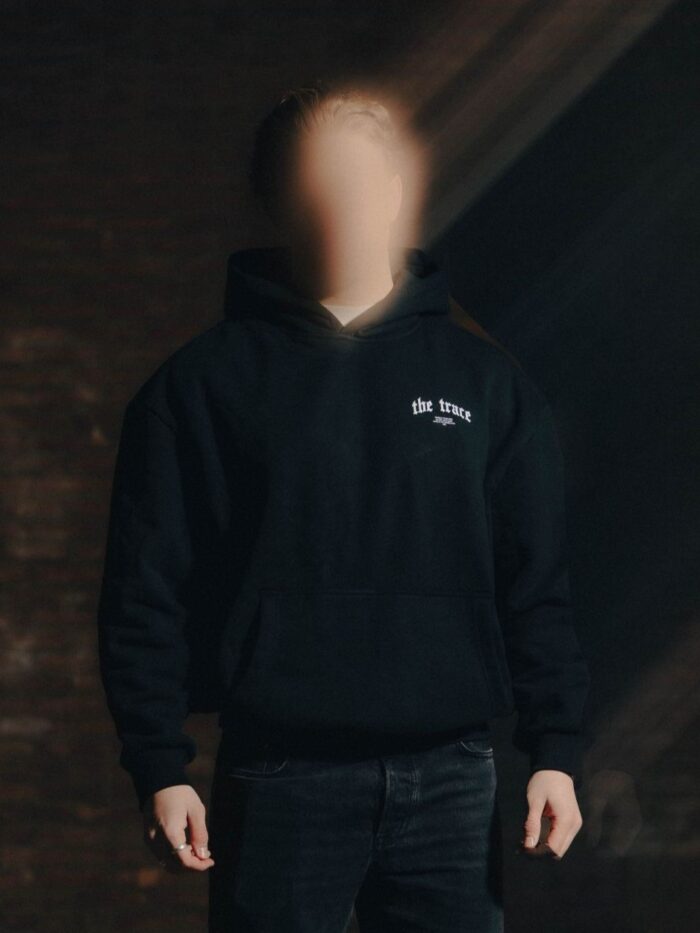 The Trace Premium hoodie featuring sleek and minimalist style with refined details