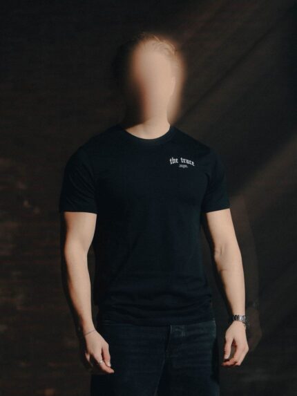 Black T-shirt from The Trace Premium collection with clean, minimalist design