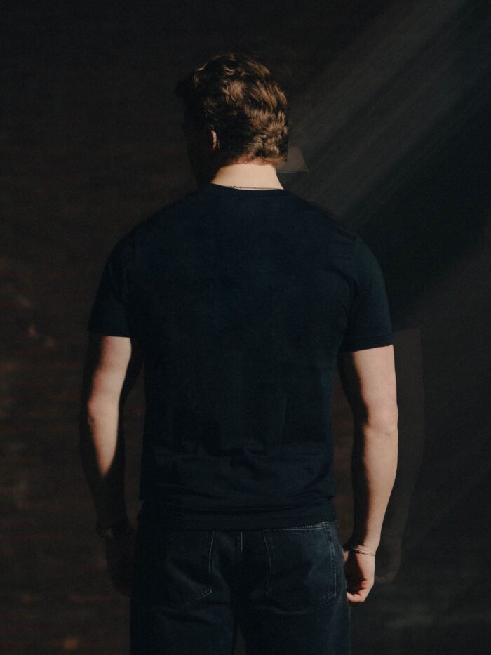 Black T-shirt from The Trace Premium collection with clean, minimalist design