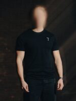 Black T-shirt from The Trace Premium collection with clean, minimalist design
