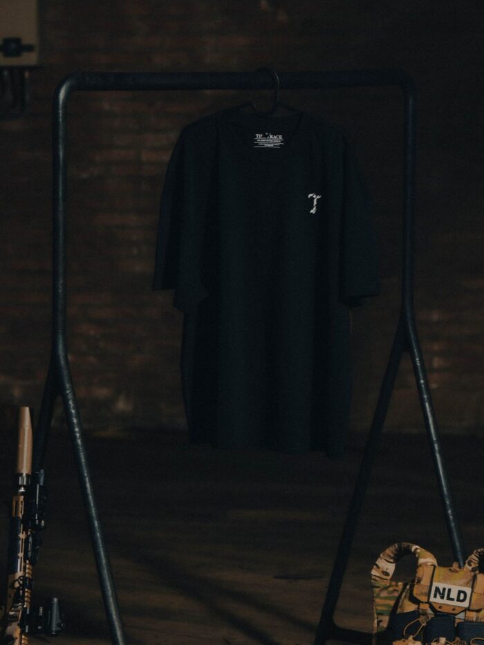 Black T-shirt from The Trace Premium collection with clean, minimalist design