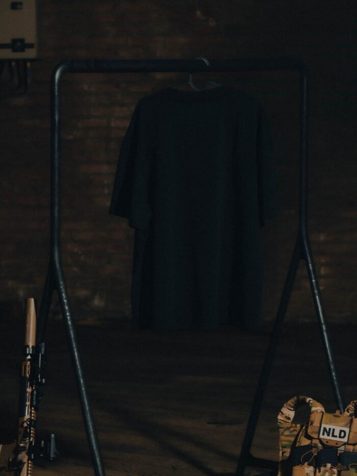 Black T-shirt from The Trace Premium collection with clean, minimalist design