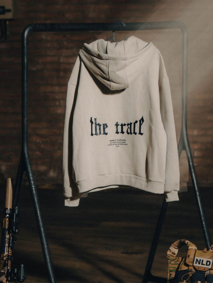 The Trace Premium hoodie featuring sleek and minimalist style with refined details