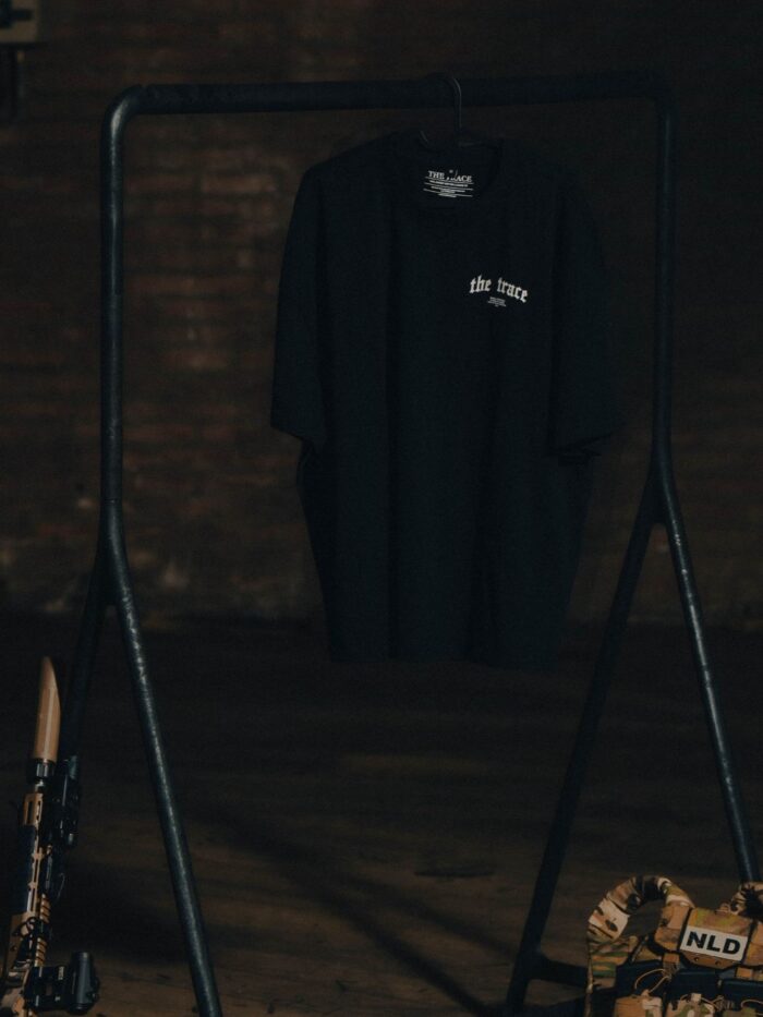 Black T-shirt from The Trace Premium collection with clean, minimalist design