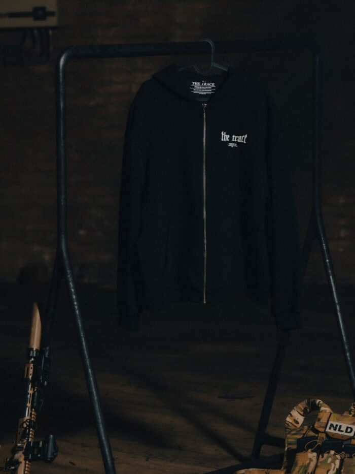 The Trace Premium hoodie featuring sleek and minimalist style with refined details