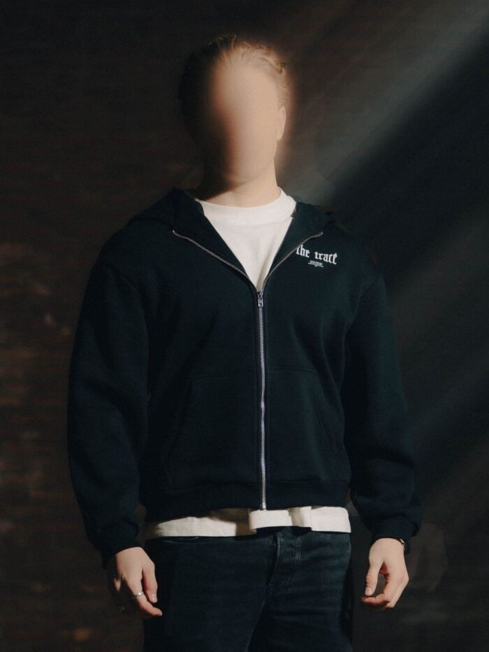 The Trace Premium hoodie featuring sleek and minimalist style with refined details