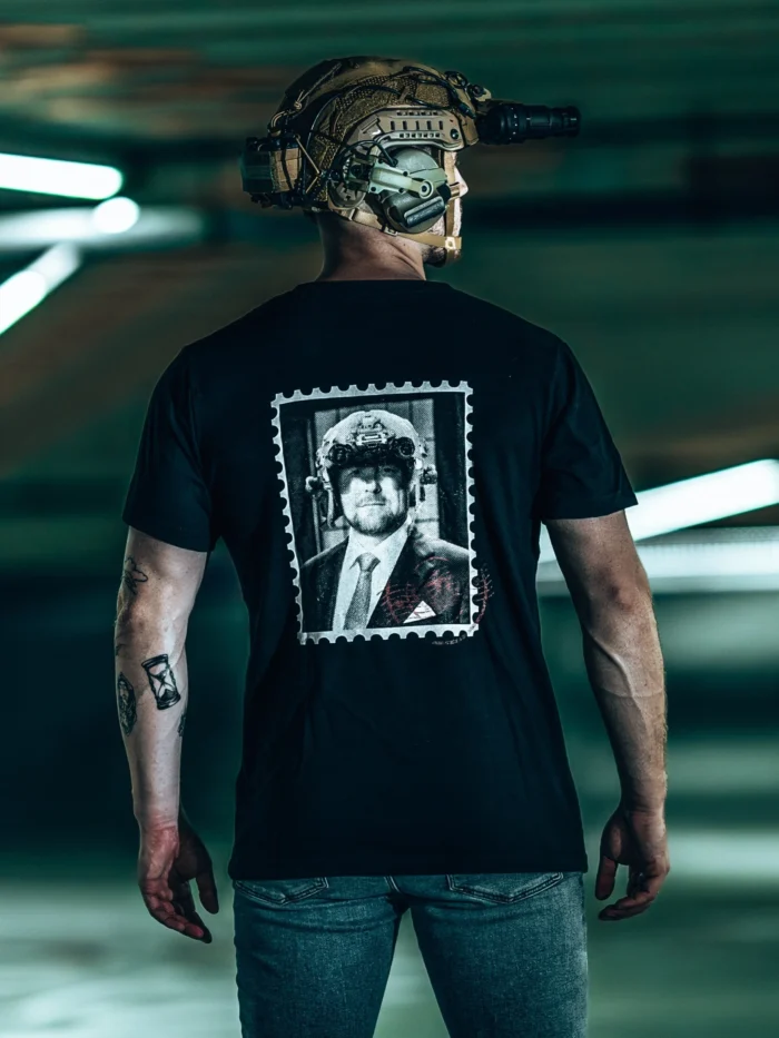 the trace apparel collection featuring king willem alexander with a helmet with nightvision