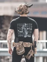 the trace apparel collection featuring one of their cool designs showcasing a woman with military helmet
