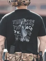 the trace apparel collection featuring one of their cool designs showcasing a woman with military helmet