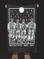 white hoodie from The Trace featuring a special operations force with a text saying definitely not sof