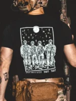 black shirt from The Trace featuring a special operations force with a text saying definitely not sof
