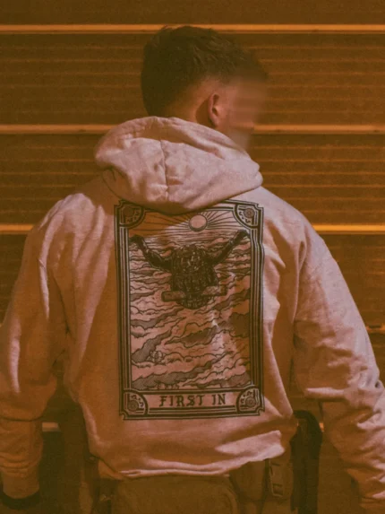 the trace apparel collection featuring a military free fall guy in mid air