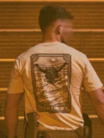 the trace apparel collection featuring a military free fall guy in mid air