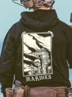 the trace apparel collection featuring marines standing partly in the water