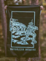 the trace apparel collection featuring guys fighting alongside a military boxer vehicle