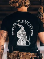the trace apparel collection featuring the pope with a weapon saying prepare to meet thy god