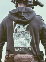 the trace apparel collection featuring rangers boarding a chinook