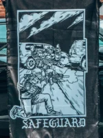 the trace apparel collection featuring a group of operators protecting a vip