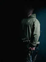 the trace mockup clothing featuring their T logo on the chest and a weapon on the hand