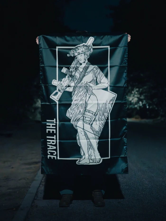 Machinegunner Statue Flag - Image 1